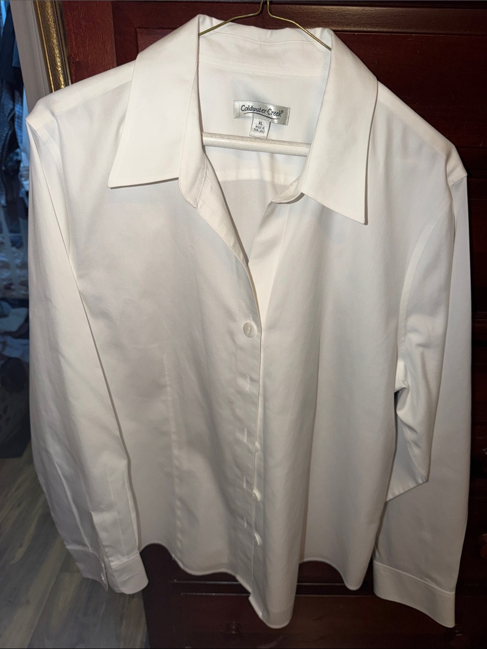 Coldwater Creek Women’s White Button-Down Shirt